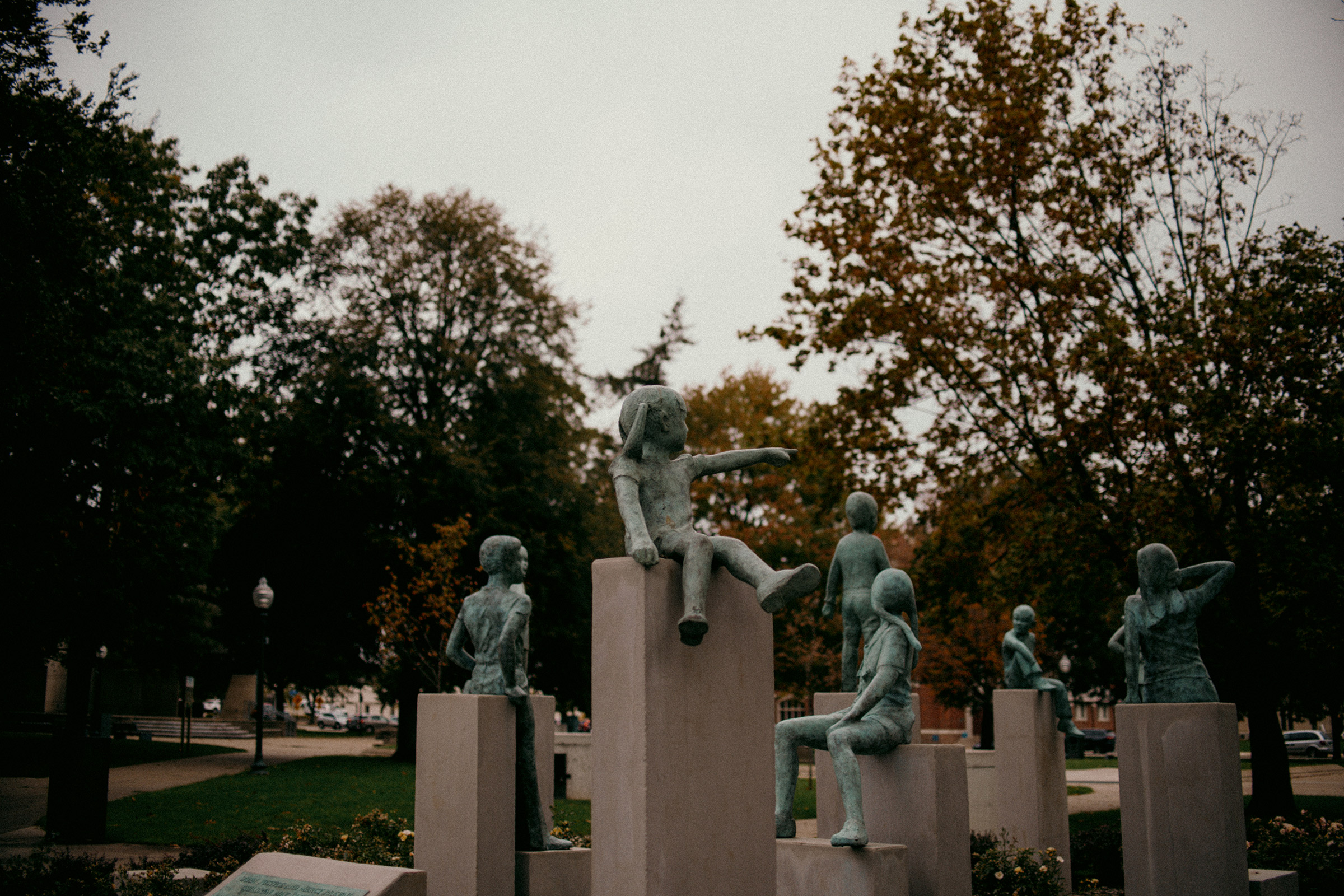 A sculpture in Bronson Park in downtown Kalamazoo. (Akilah Townsend for TIME)