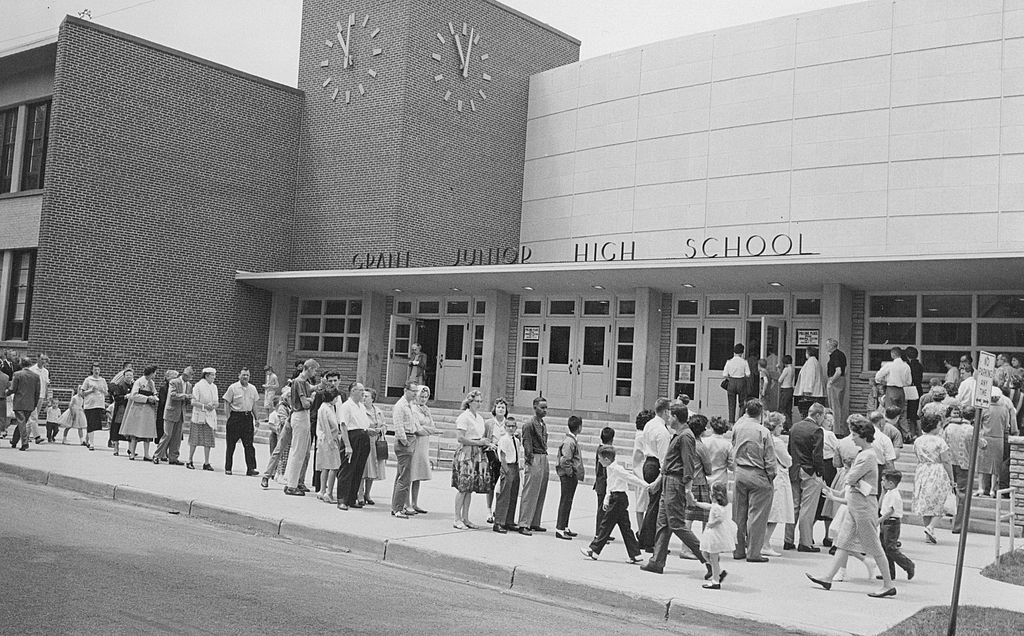 Grant Junior High School in Denver on May 27, 1962. About 350,000 took Sabin oral vaccine on the second Stop Polio Sunday, whose sponsors said they were gratified with the results of their drive. (Duane Howell/The Denver Post via Getty Images)
