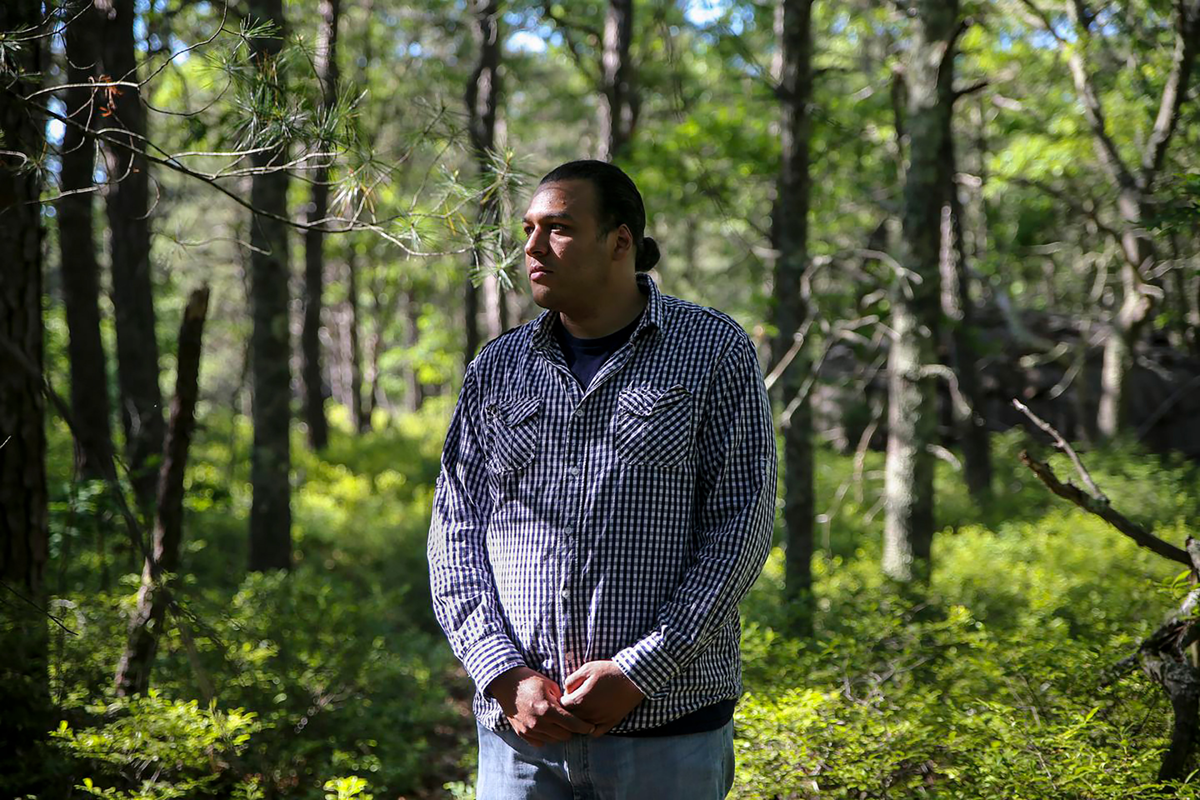 “I personally think that it’s just another reminder of all the horrible things that this nation has done to not only us, but all native people,” the Chairman of the Mashpee Wampanoag tribe, 29 year-old Brian Weeden tells TIME of that “first” Thanksgiving, adding that he and his tribe feel largely forgotten. (Christiana Botic—Boston Globe)