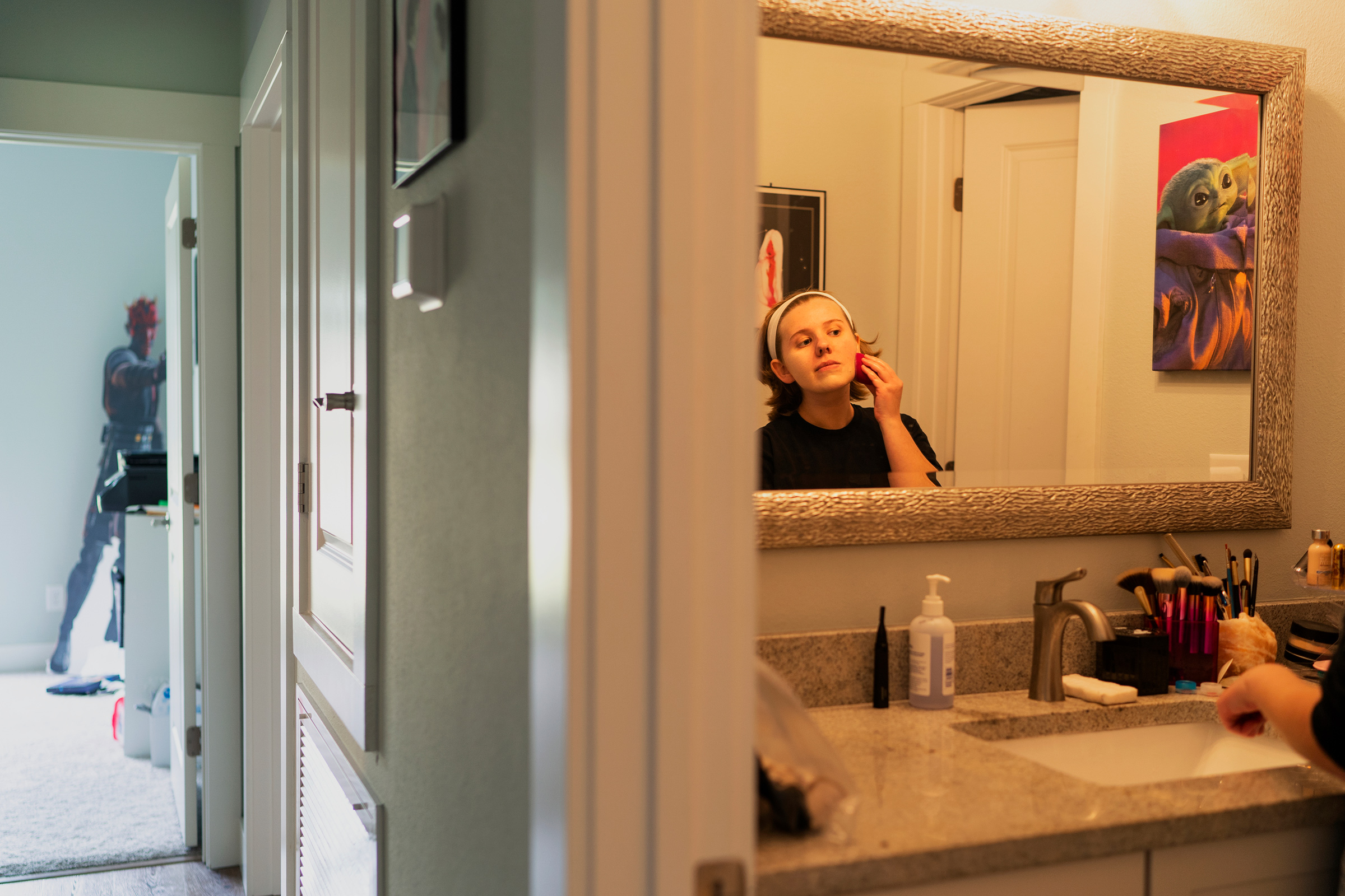 "I wake up and I put on makeup and I wear a stupid costume and make fun content. You can decide if you want to be a persona—or if you just want to be yourself,” Savannah says. (Annie Flanagan for TIME)