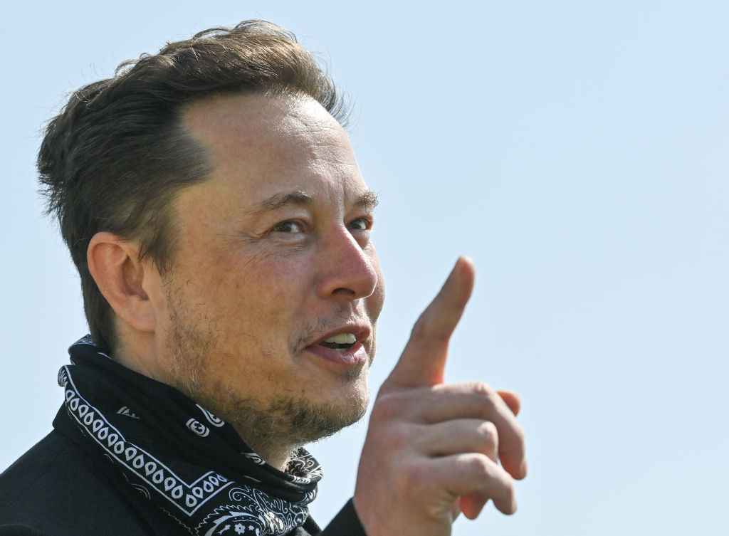 Tesla CEO Elon Musk talks during a tour of the plant of the future foundry of the Tesla Gigafactory Grünheide near Berlin, Germany last summer. (Patrick Pleul–Pool/Getty Images)