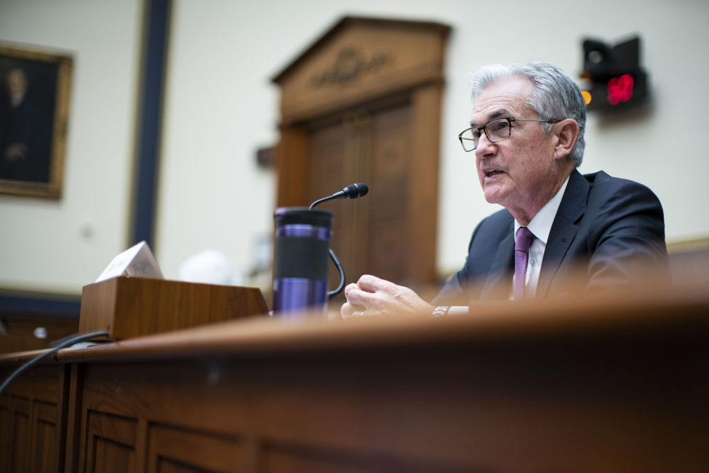 Jerome Powell, chairman of the U.S. Federal Reserve, speaks during a House Financial Services Committee hearing in Washington, D.C., U.S., on Sept. 30, 2021. (Al Drago—Bloomberg/Getty Images)