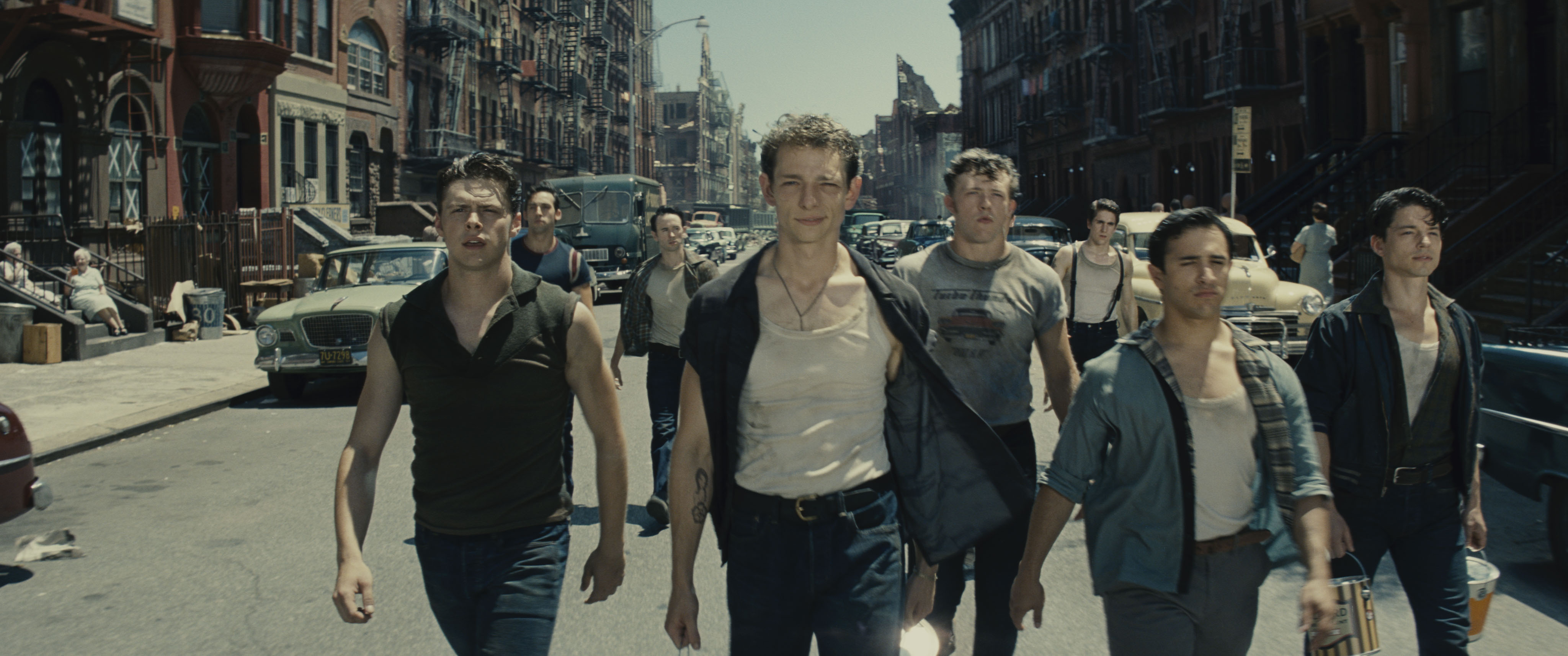 Mike Faist as Riff (center) in 'West Side Story' (Courtesy of 20th Century Studios—© 2021 20th Century Studios. All Rights Reserved.)