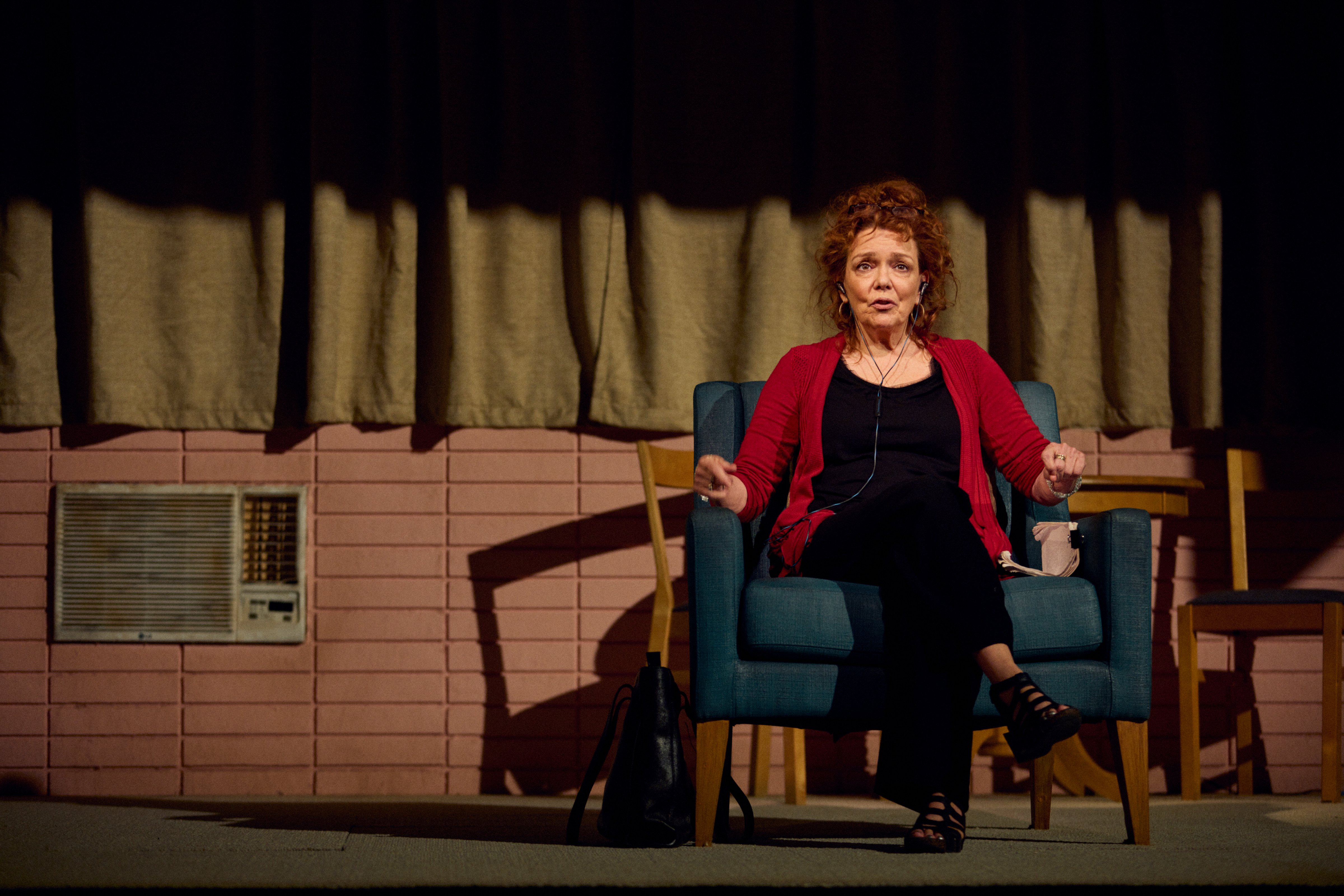 Deirdre O'Connell in Dana H, photographed at Lyceum Theatre in Manhattan (Photo by Chad Batka)
