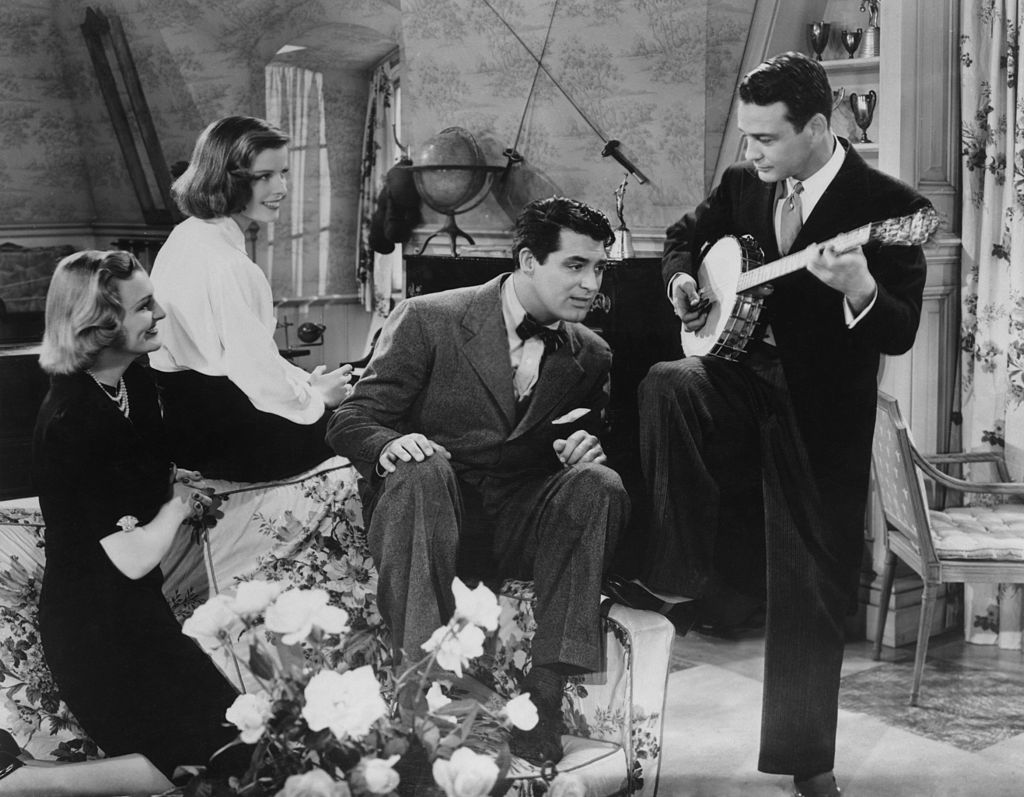 Binnie Barnes, Katharine Hepburn, Cary Grant and Lew Ayres in <i>Holiday</i> (Getty Images)