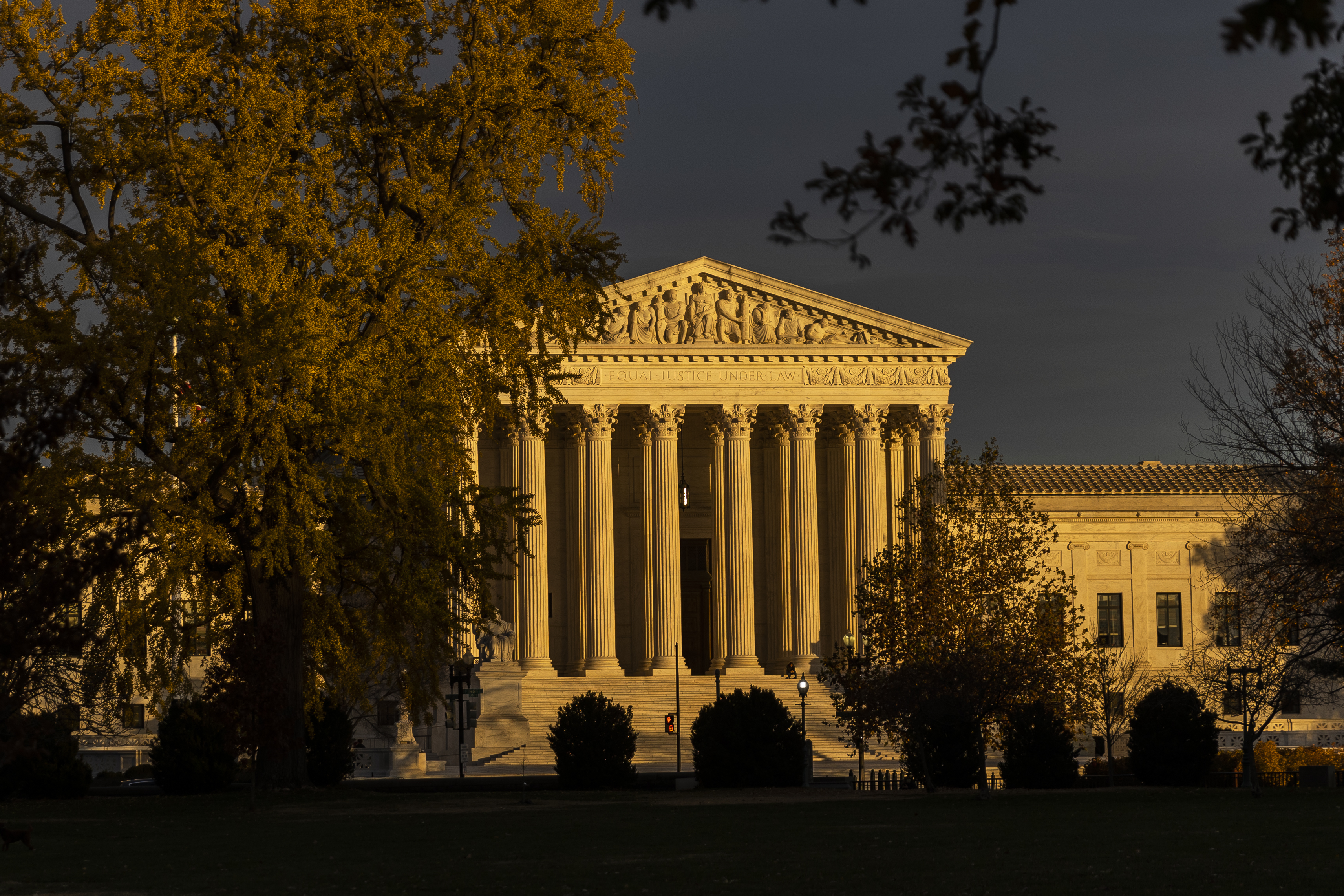 The U.S. Supreme Court building in Washington D.C. on Dec. 3, 2021. Justices are weighing a case that could allow religious schools to receive taxpayer money. (Kerem Yucel—Anadolu Agency/Getty Images)
