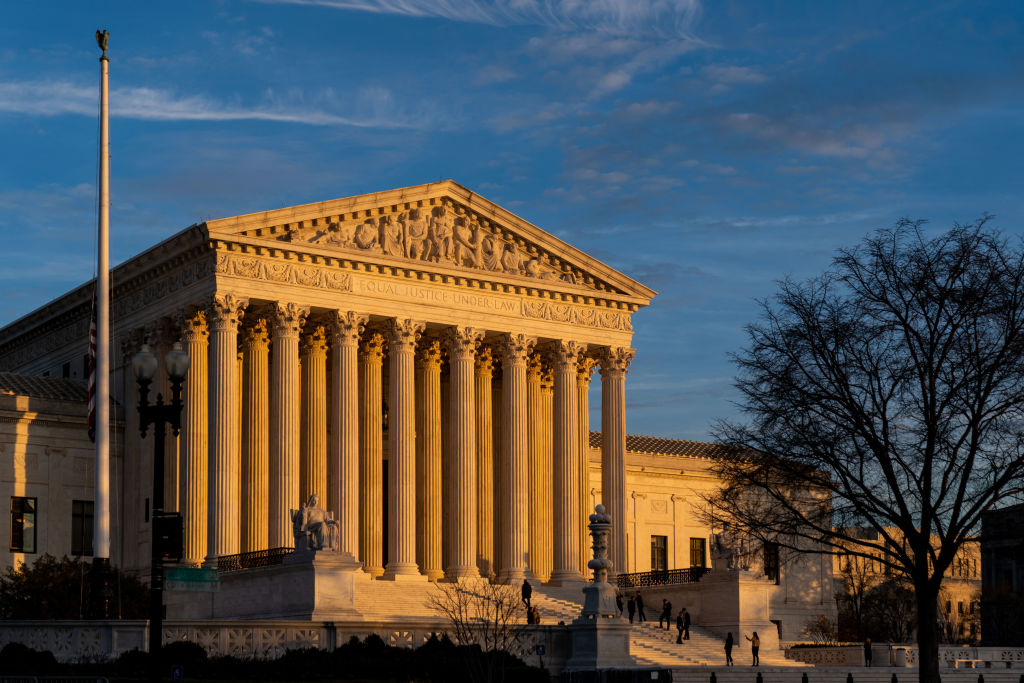 The Supreme Court of the United States, photographed on Tuesday, Dec. 7, 2021 in Washington, DC. (Kent Nishimura-Los Angeles Times)