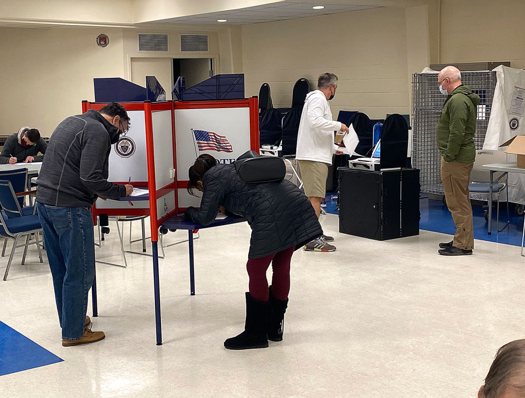 Voters in Delaware County, Pennsylvania, on Nov. 2, 2021. (Pete Bannan—MediaNews Group/Daily Times/Getty Images)