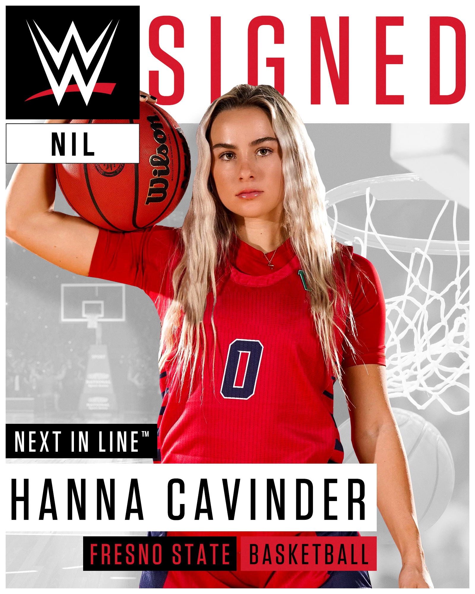 Fresno State guard Hanna Cavinder has signed a name, image and likeness (NIL) deal with the WWE (WWE)