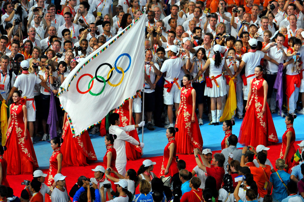 The closing ceremony of the 2008 Summer Olympics in Beijing, China. Though some dignitaries declined to attend the Beijing Games—many world leaders, including the U.S. President, were there. (Ola Fagerstrom—Getty Images)