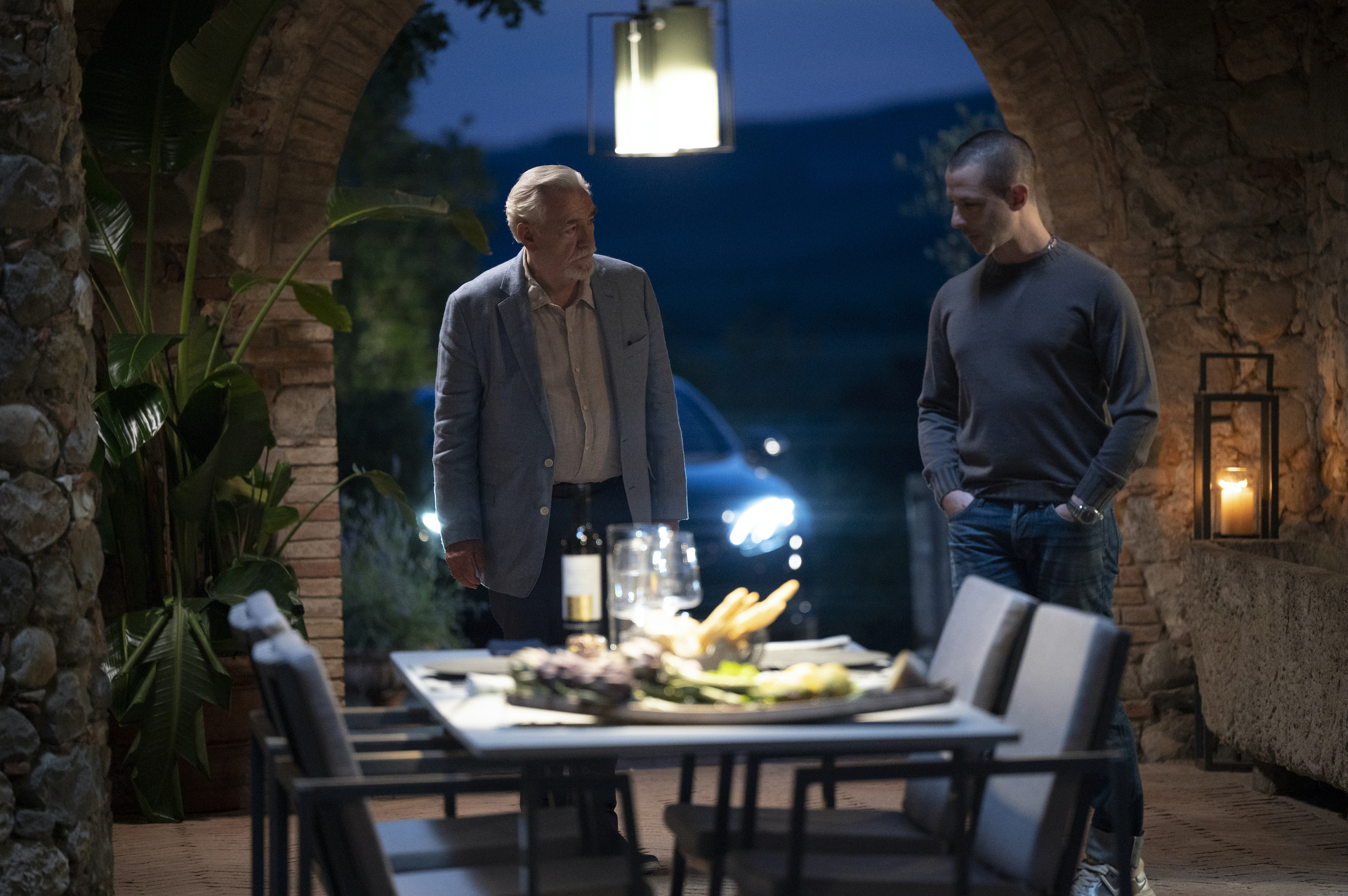 (l-r) Brian Cox and Jeremy Strong in <i>Succession</i> (Graeme Hunter— HBO)