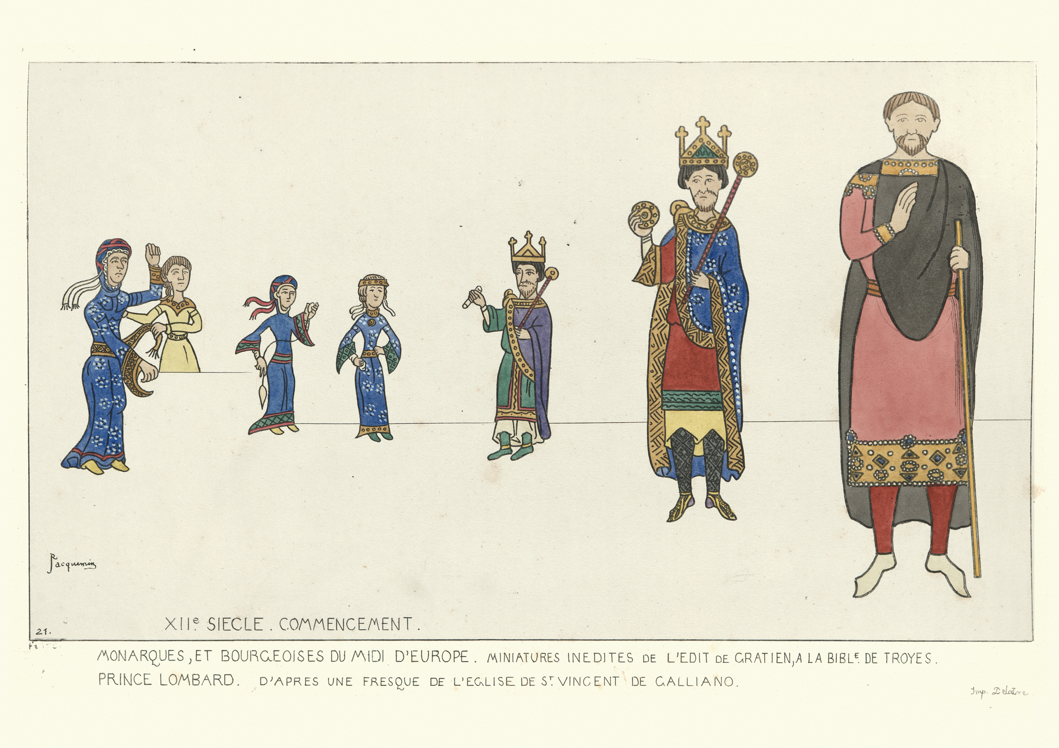 Medieval fashions, 12th Century Kings and Woman
