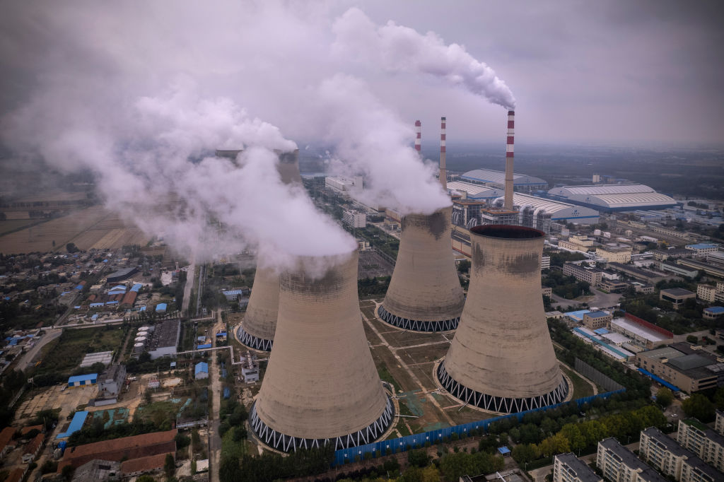A coal power plant is seen in operation in southern Shandong Province, China on on September 27, 2021. (Andrea Verdelli&mdash;Getty Images)