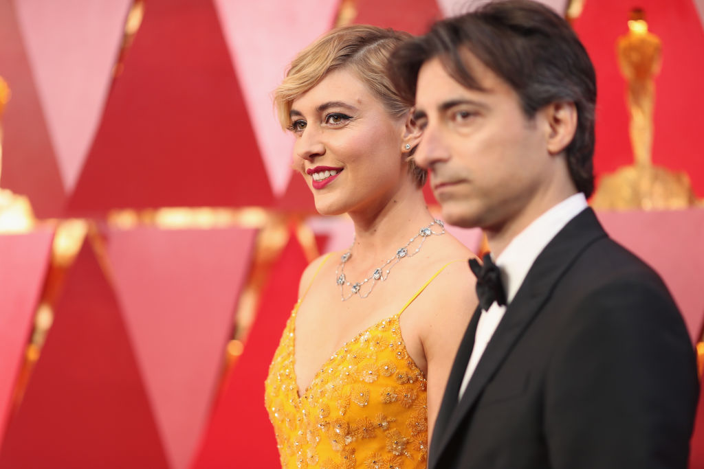 Greta Gerwig and Noah Baumbach attend the 90th Annual Academy Awards on March 4, 2018 in Hollywood, California (Christopher Polk—Getty Images)