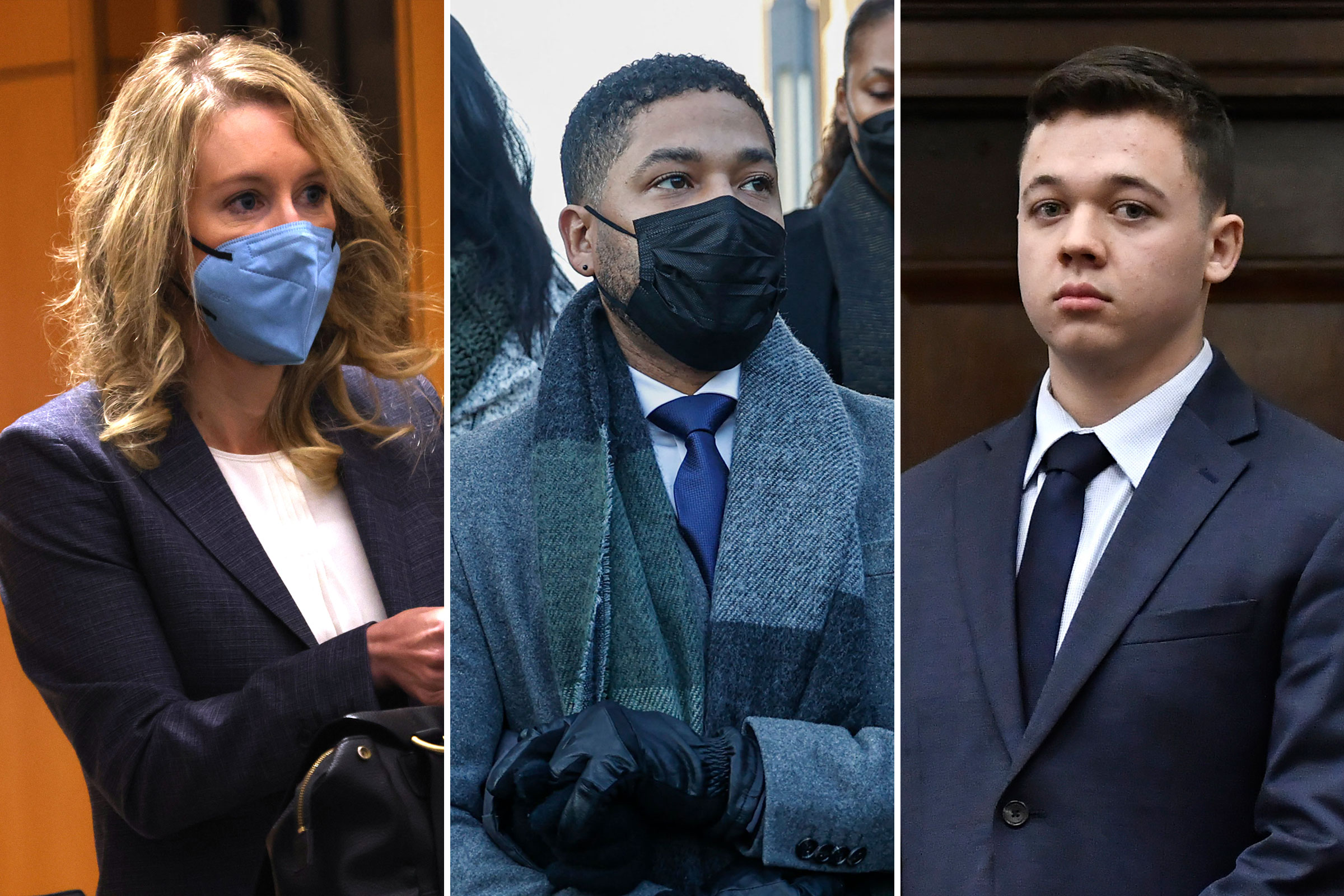 Elizabeth Holmes, Jussie Smollett and Kyle Rittenhouse all testified in their own defense in their criminal trials. (Justin Sullivan— Getty Images; Kamil Krzaczynski—AFP/Getty Images; Sean Krajacic—Pool/Getty Images)