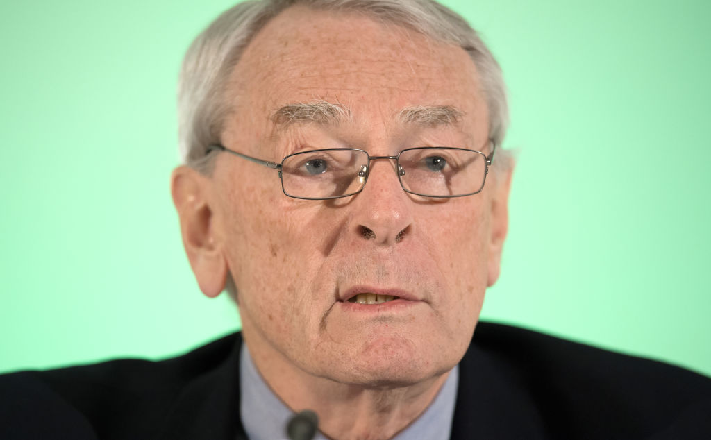 Richard Pound, a senior member of the International Olympic Committee, speaking during a press conference in Unterschleissheim, Germany, 14 January 2016. (Sven Hoppe—Picture Alliance/Getty Images)