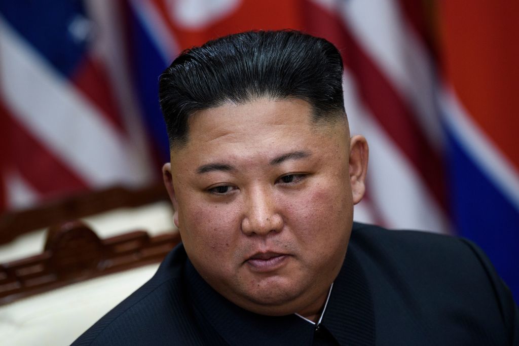 North Korea's leader Kim Jong Un before a meeting with US president Donald Trump  in the demilitarized zone (DMZ) on June 30, 2019. (BRENDAN SMIALOWSKI/AFP via Getty Images)