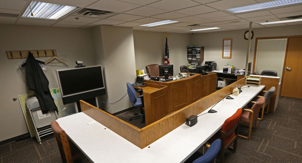 A U.S. Immigration Courtroom in Bloomington, Minn. (Bruce Bisping—Star Tribune/Getty Images)