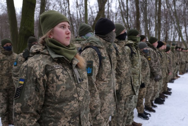Volunteer Defence Unit Trains In Kyiv