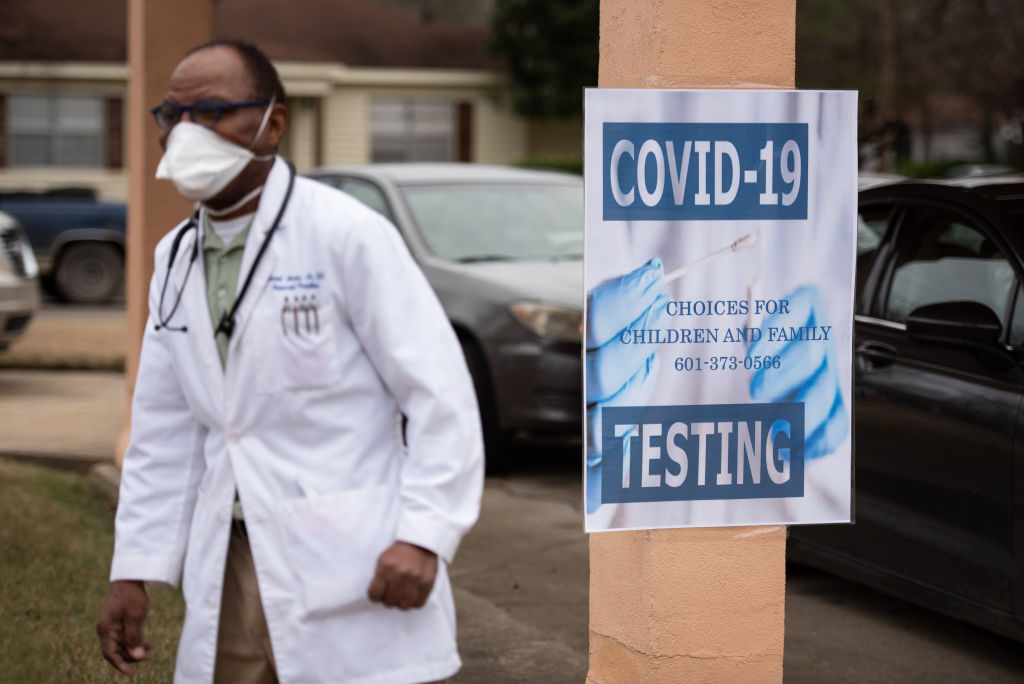 A Covid-19 Vaccination And Testing Clinic As Cases Rise In Mississippi