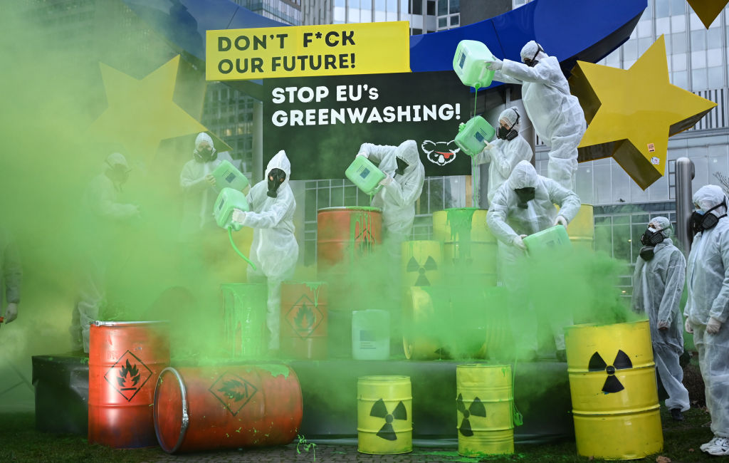 EU energy taxonomy gas nuclear protest