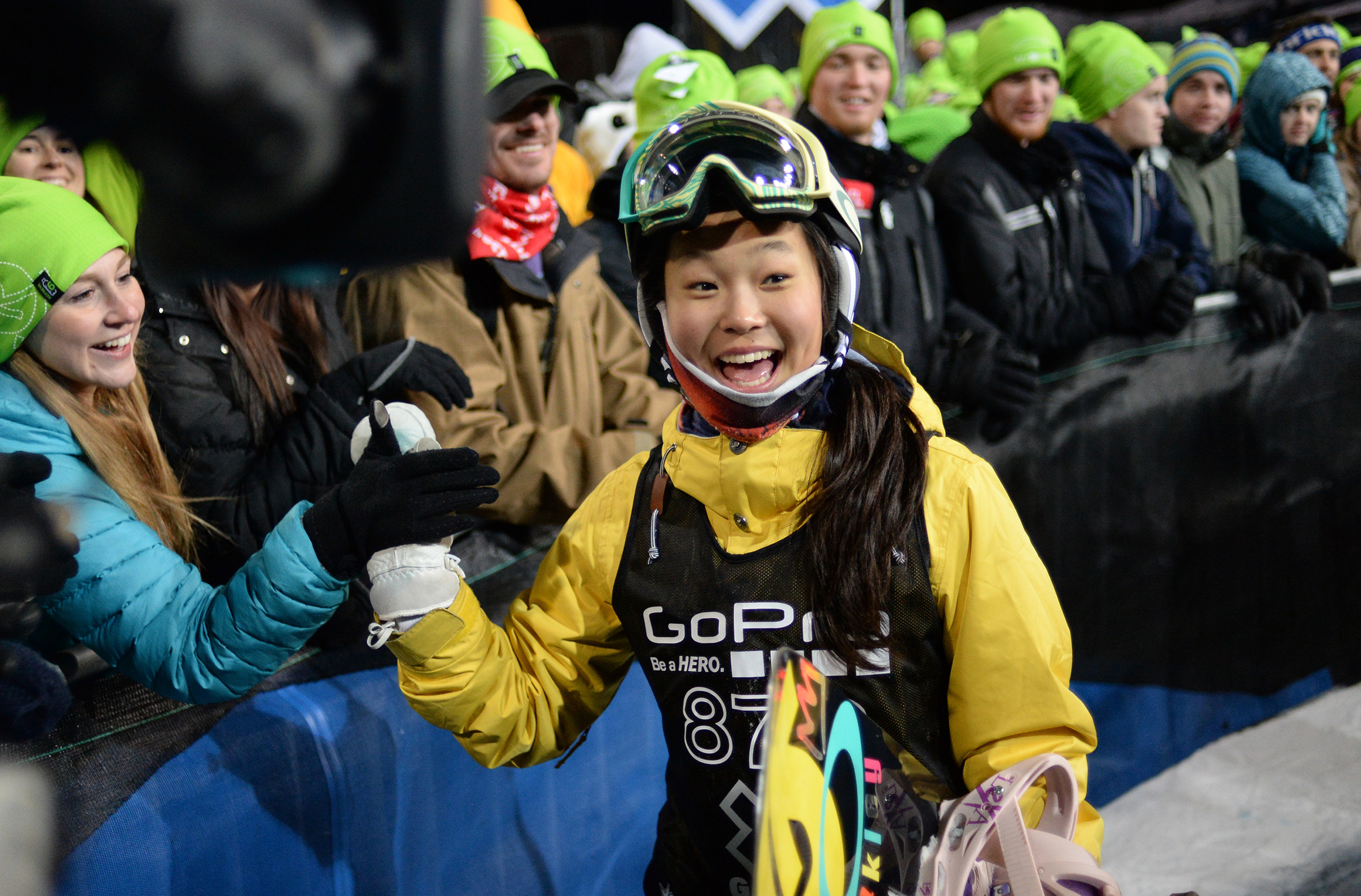 At 13, snagging Silver at the 2014 Winter X Games (RJ Sangosti—The Denver Post/Getty Images)