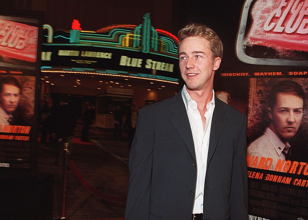 U.S. actor Edward Norton arrives at the premiere of movie "Fight Club" in Los Angeles Oct. 6 1999. The film also stars Brad Pitt and Helena Bonham Carter. (Lucy Nicholson—AFP/Getty Images)