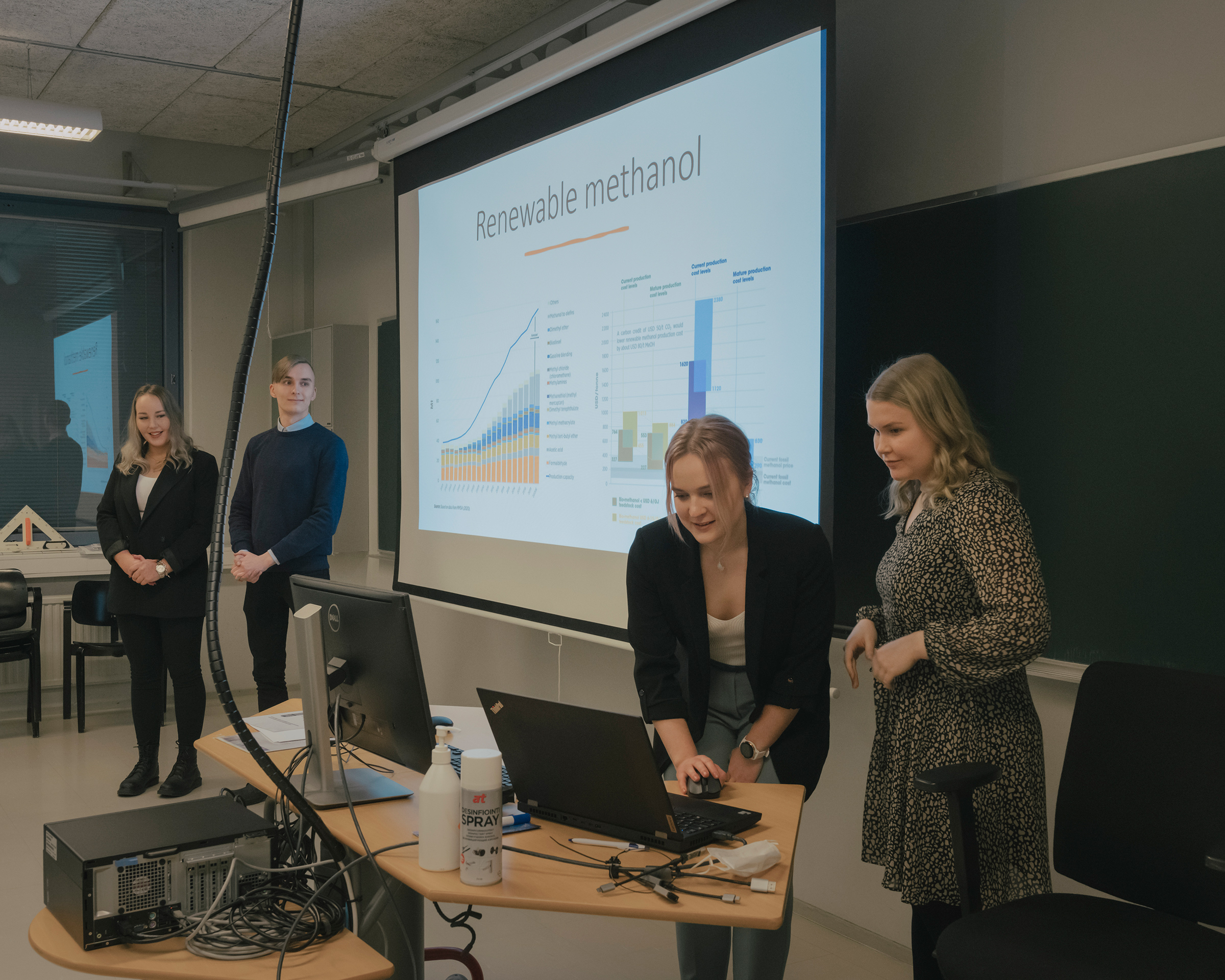 University students in Helsinki present research on new business models for energy company St1, during a Dec. 14 class (Ingmar Björn Nolting for TIME)