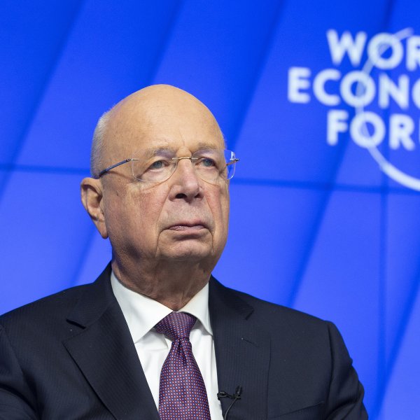 Klaus Schwab, Founder and Executive Chairman of the World Economic Forum, at the Davos Agenda, Switzerland, in January 2021
