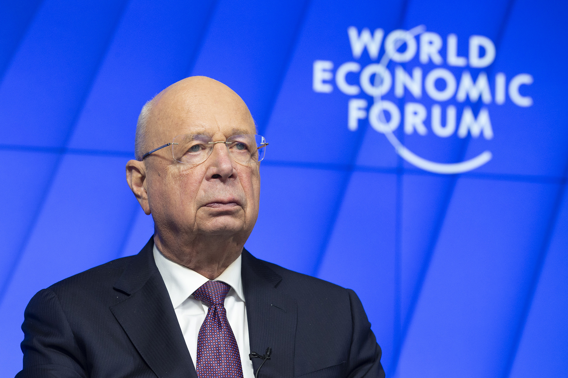 Klaus Schwab, Founder and Executive Chairman of the World Economic Forum, at the Davos Agenda, Switzerland, in January 2021