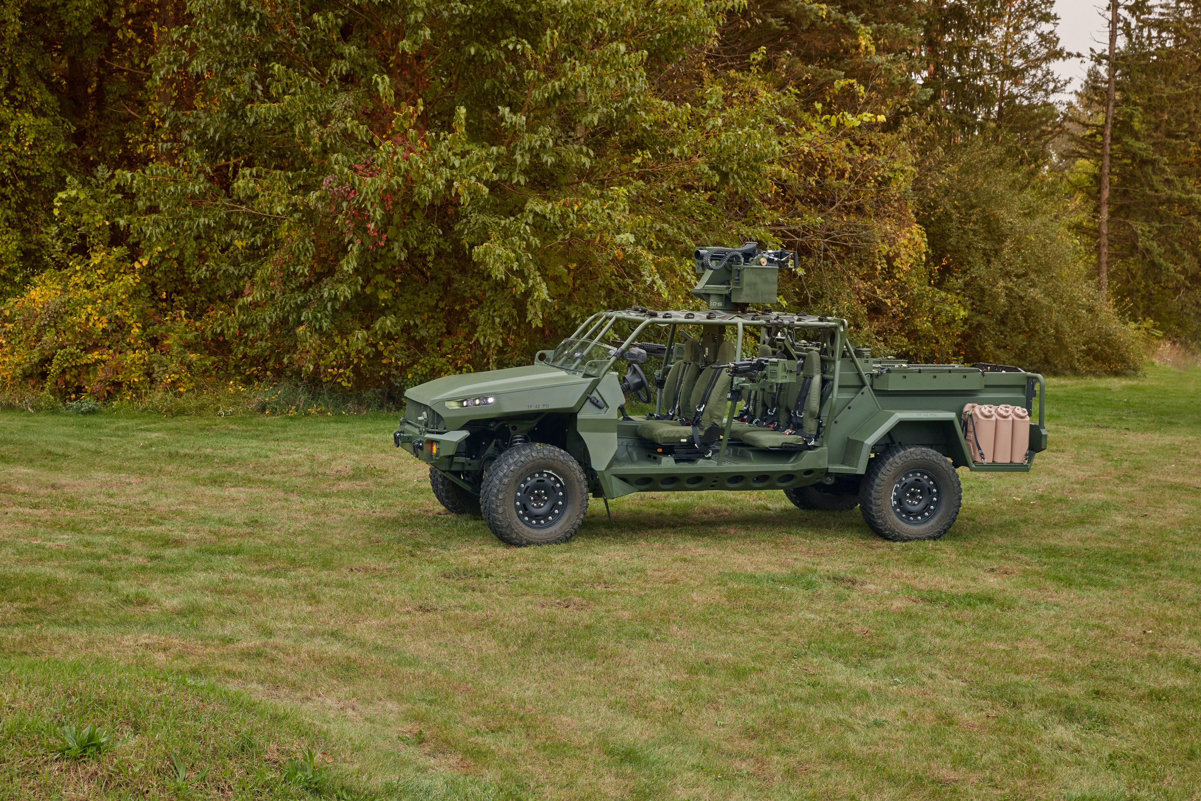 Defense contractors are developing lower-emission offerings like this EV concept from GM Defense (Courtesy of GM Defense)