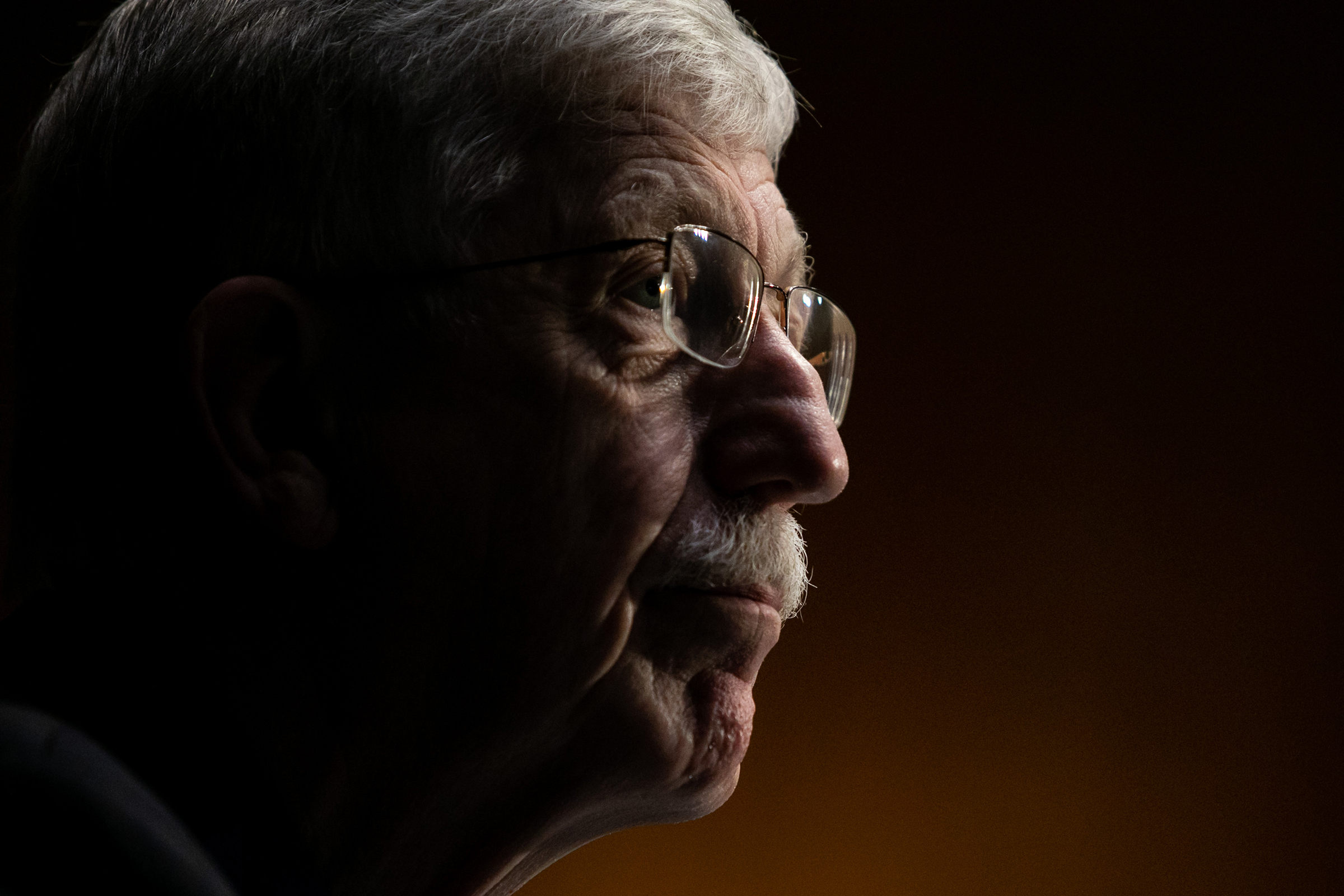 National Health Institute Director Francis S. Collins testifies at a Senate Labor, Health and Human Services, Education and Related Agencies Subcommittee hearing on manufacturing a Coronavirus vaccine on Capitol Hill on July 2, 2020 in Washington, DC. (Graeme Jennings—Getty Images)