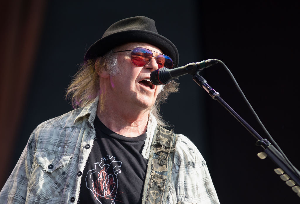 Neil Young performs on stage at Barclaycard Presents British Summer Time at Hyde Park on July 12, 2019 in London, England (Redferns—2019 Jo Hale)