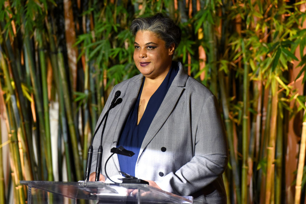 Roxane Gay speaks onstage during the Hammer Museum's 17th Annual Gala in the Garden on Oct. 12, 2019 in Los Angeles, California. (Presley Ann/Getty Images for Hammer Museum)
