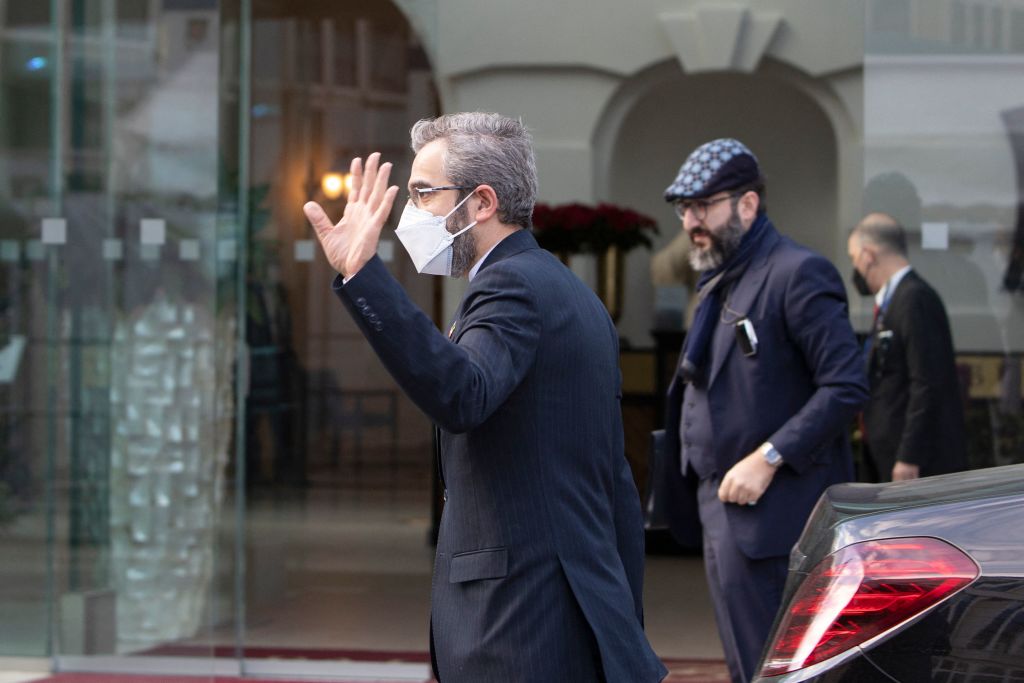 Iran's chief nuclear negotiator Ali Bagheri Kani arrives at the Coburg Palais, venue of the Joint Comprehensive Plan of Action (JCPOA) meeting aimed at reviving the Iran nuclear deal, in Vienna on December 17, 2021. (ALEX HALADA-AFP)