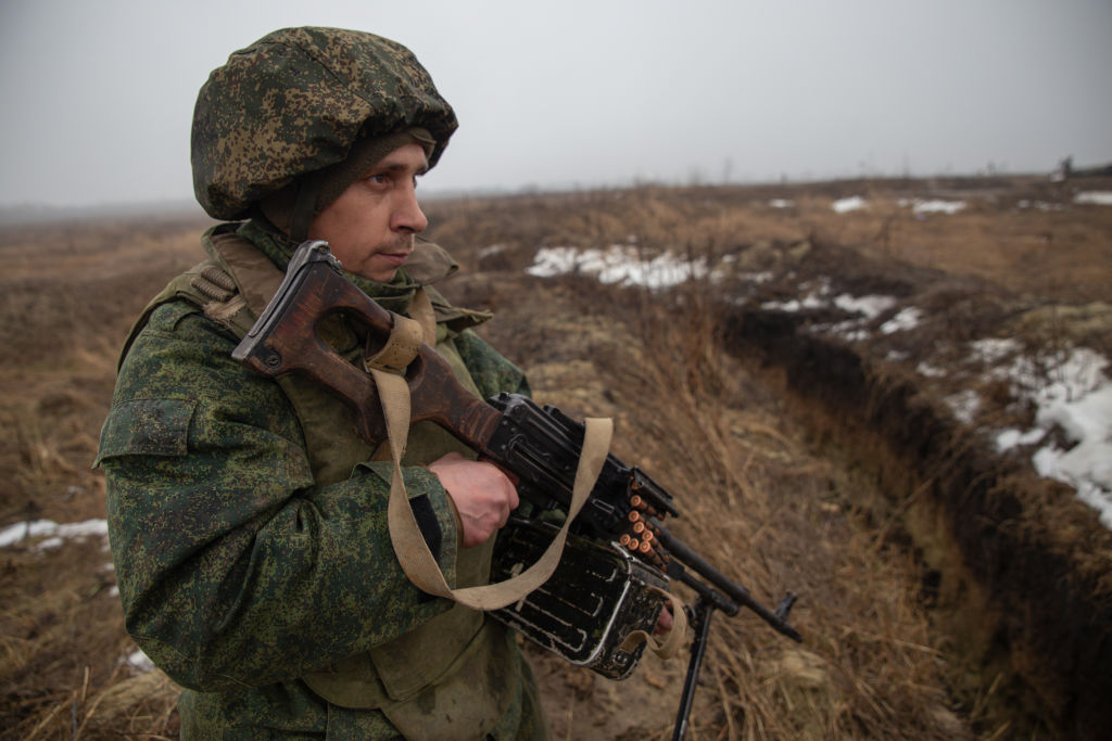 Advanced posts of Lugansk People's Militia in Lugansk Region