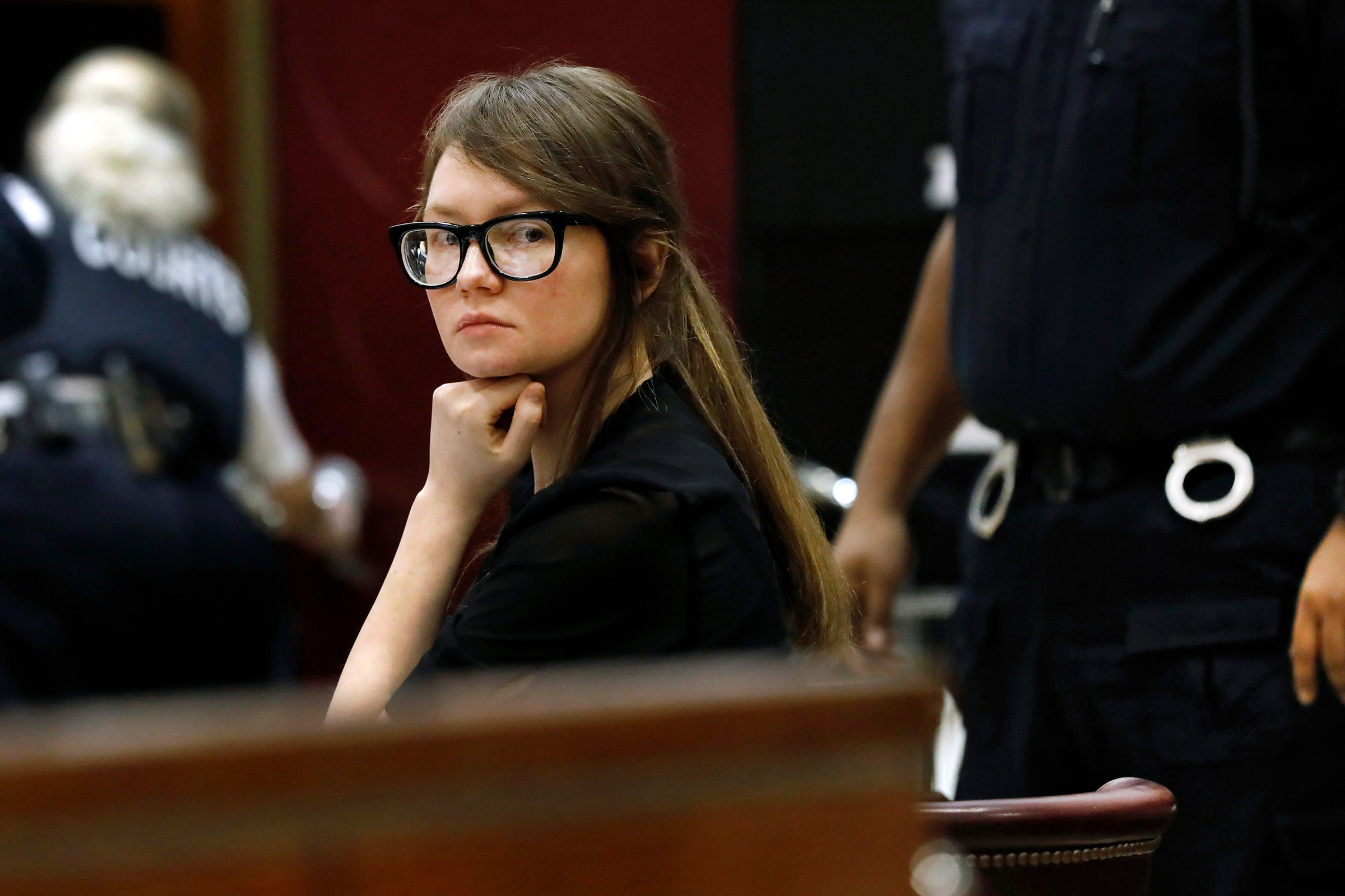 Anna Sorokin sits at the defense table during jury deliberations in her trial at the New York State Supreme Court, April 25, 2019. (Richard Drew—AP)