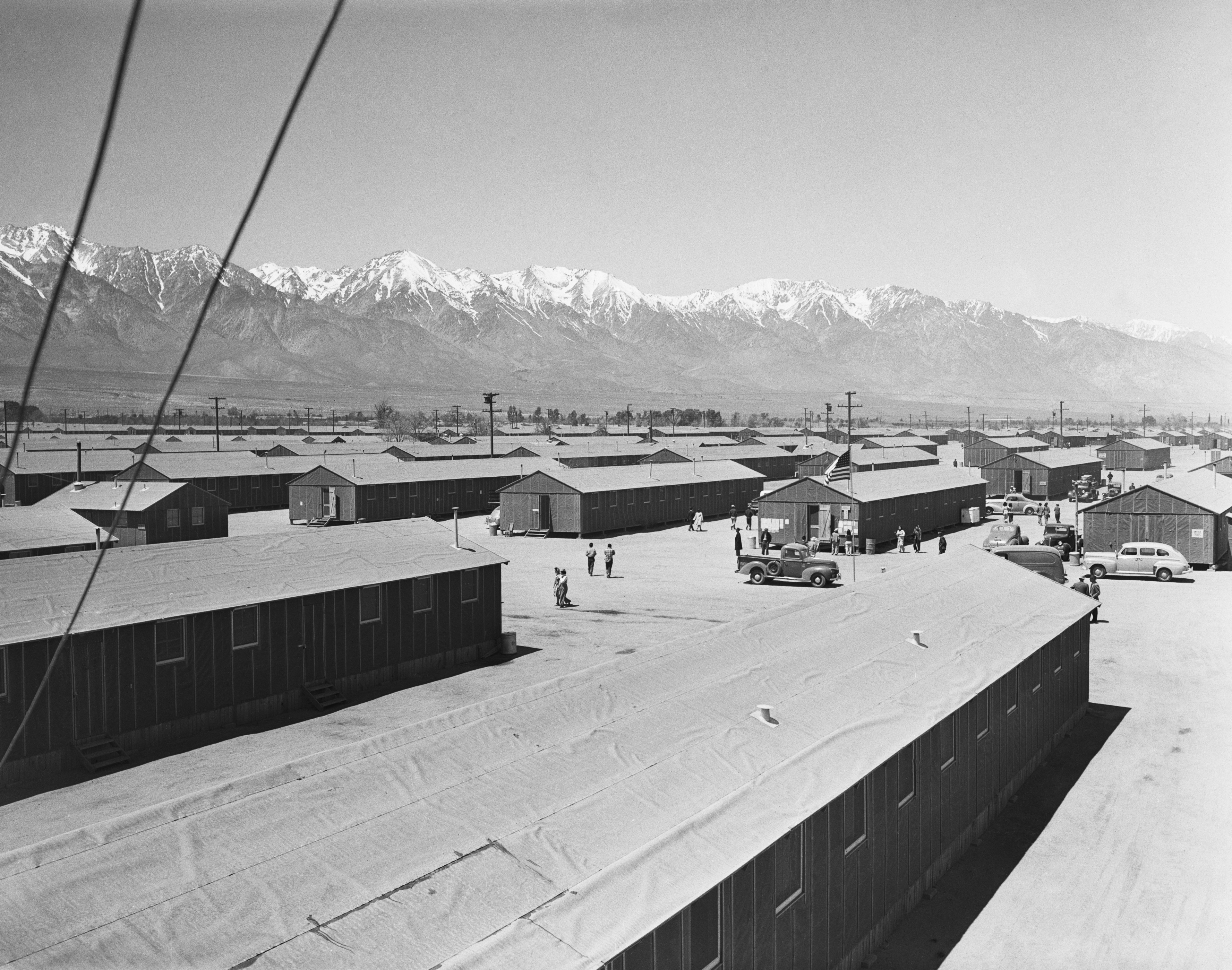 The Manzanar War Relocation Center in Inyo County, Calif., pictured in 1942 (Bettmann Archive)