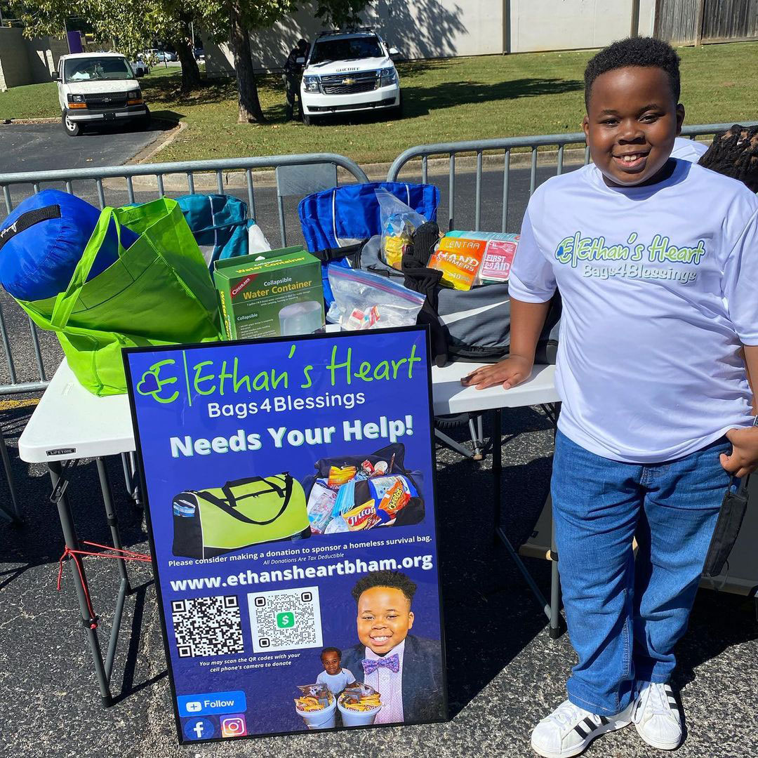 Ethan Hill launched Ethan's Heart Bags 4 Blessings, an organization that creates and delivers care packages to the homeless. (Courtesy Photo)