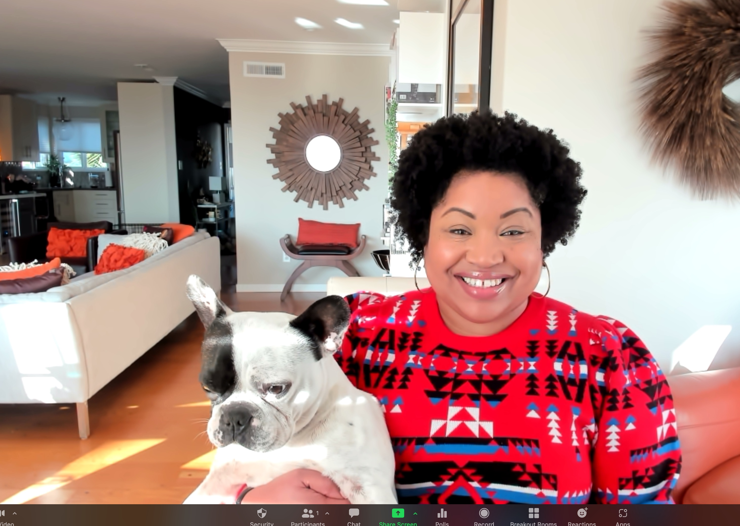 Tiffany Stevenson, chief people officer at Patreon, pictured with her dog, Cab Calloway (Courtesy)