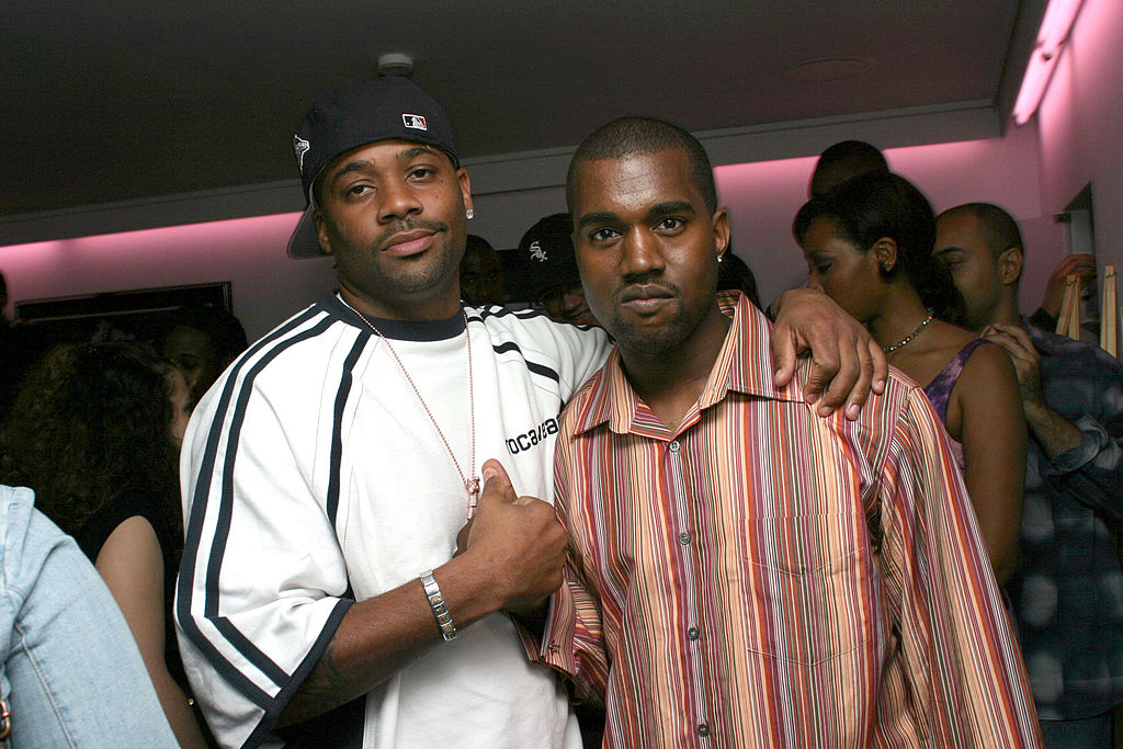 Damon Dash and Kanye West during West's Album Preview Party at 40/40 in New York City in 2003 (WireImage)