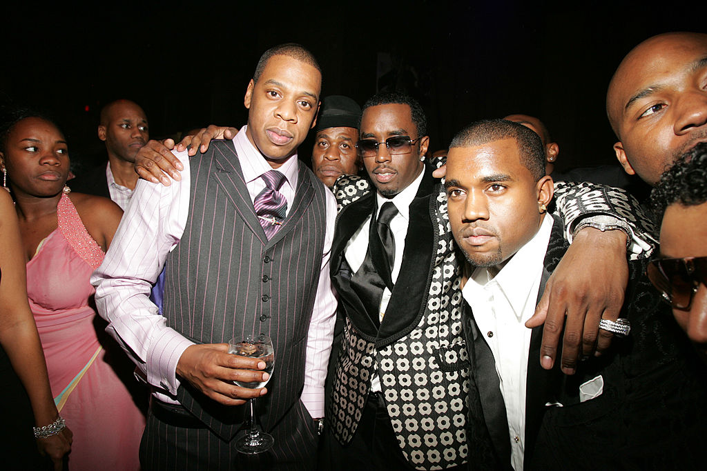 Jay-Z, Sean "Diddy" Combs and West at Combs' birthday party in 2004. (KMazur)