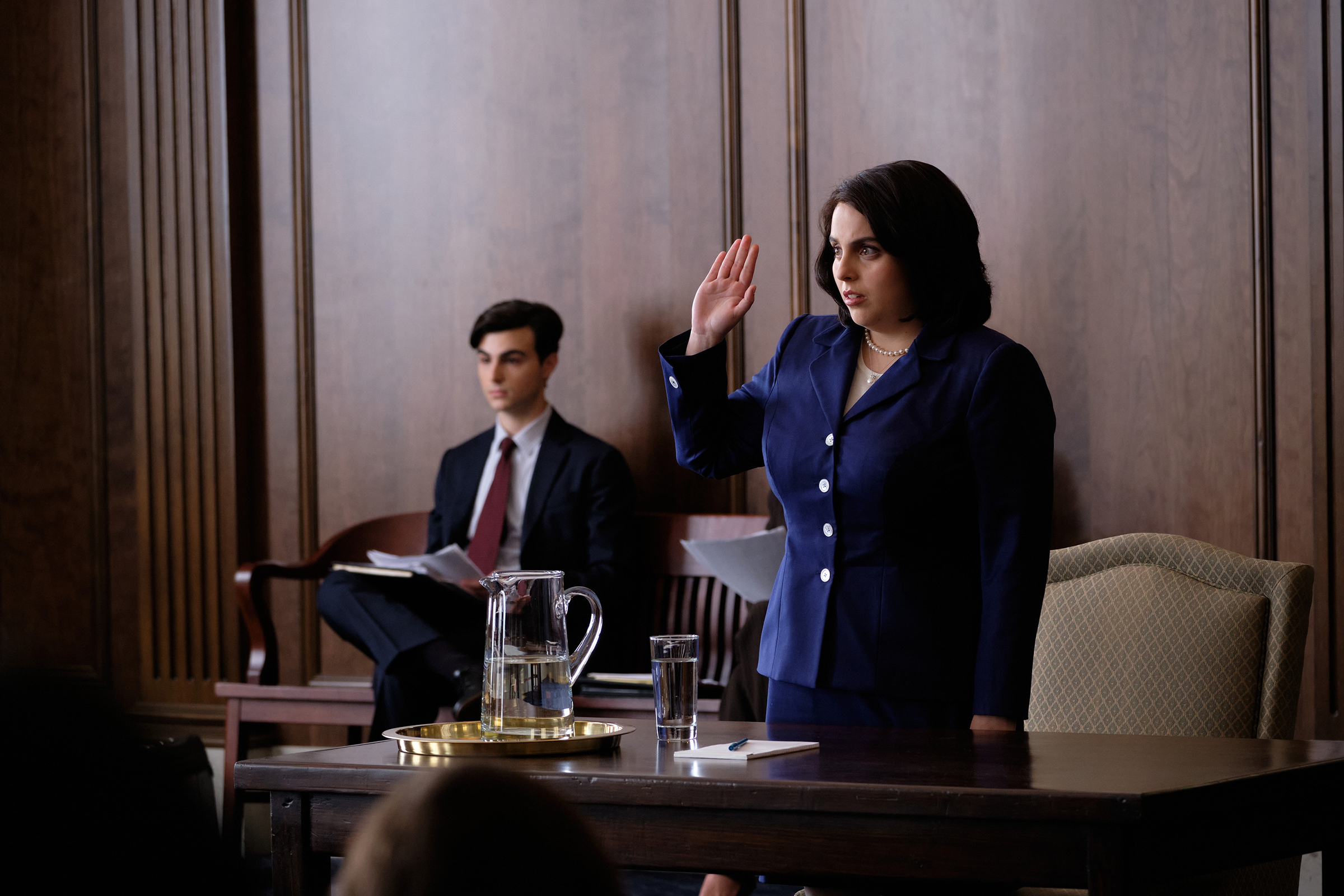Impeachment: American Crime Story "The Grand Jury” Episode 9 (Airs Tuesday, November 2) -- Pictured: Beanie Feldstein as Monica Lewinsky. CR: Tina Thorpe/FX