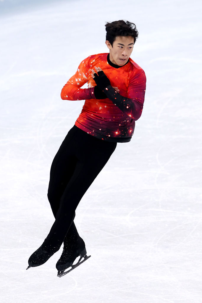 Nathan Chen of Team United States skates during the Men Single Skating Free Skating on day six of the Beijing 2022 Winter Olympic Games at Capital Indoor Stadium on Feb. 10, 2022 in Beijing, China. (Catherine Ivill–Getty Images)