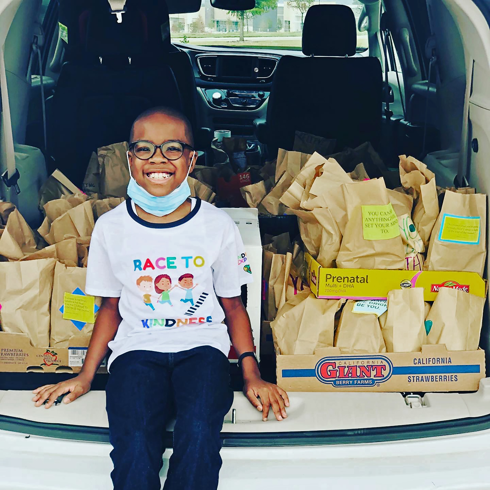 With the help of his community, Orion Jean assembled and distributed 100,000 meals to families in need in fall 2020. (Courtesy Photo)