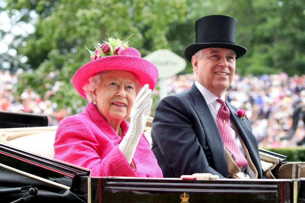 Queen Elizabeth II and Prince Andrew, Duke of York attend Royal Ascot 2017 at Ascot Racecourse on June 22, 2017 in Ascot, England. (Chris Jackson—Getty Images)