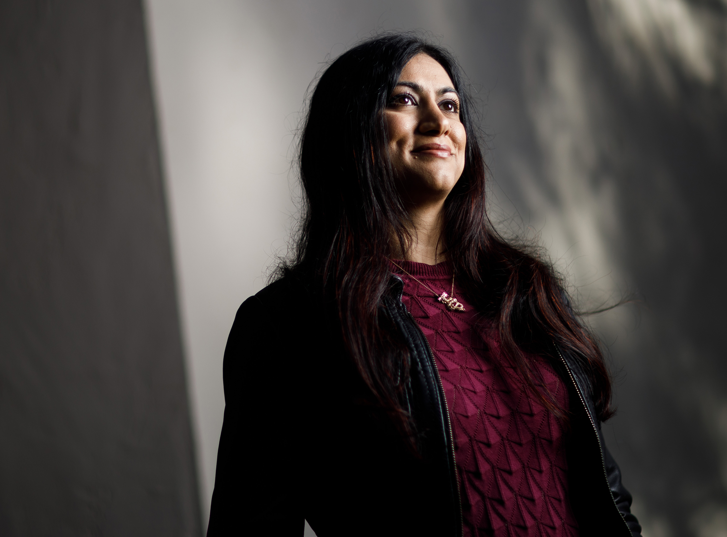 Author Sabaa Tahir poses for a portrait on Dec. 1, 2020, in Mountain View, California.