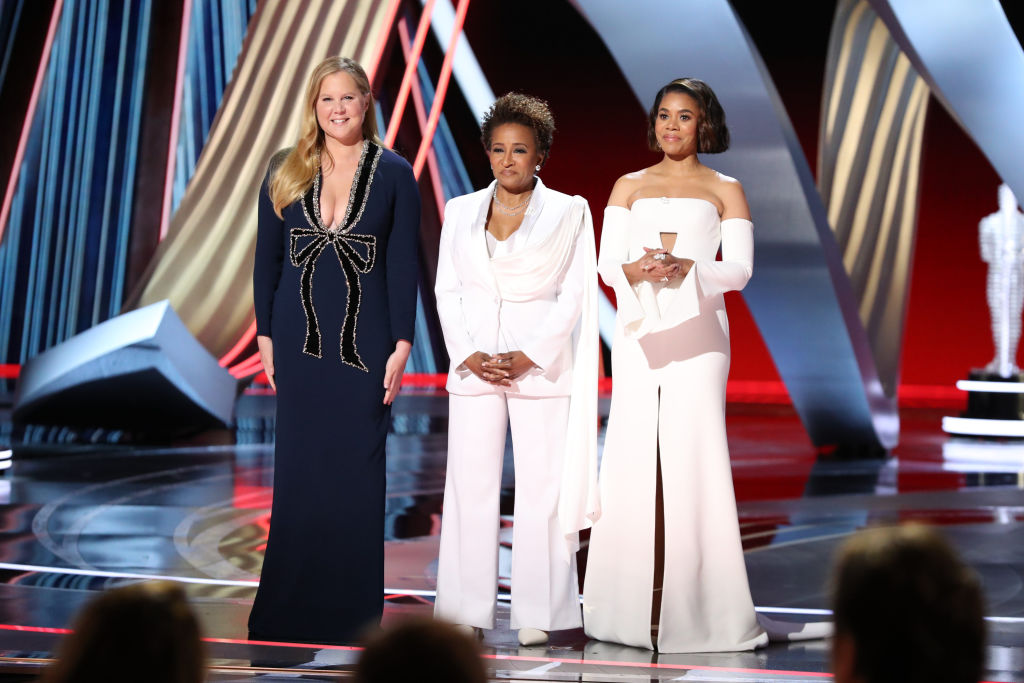 Amy Schumer, Wanda Sykes, and Regina Hall host the 94th Oscars (ABC via Getty Images)
