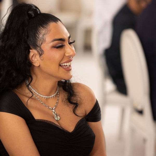 Huda Kattan accepted a TIME100 Impact Award on Monday, March 28, 2022 at the Museum of the Future in Dubai.