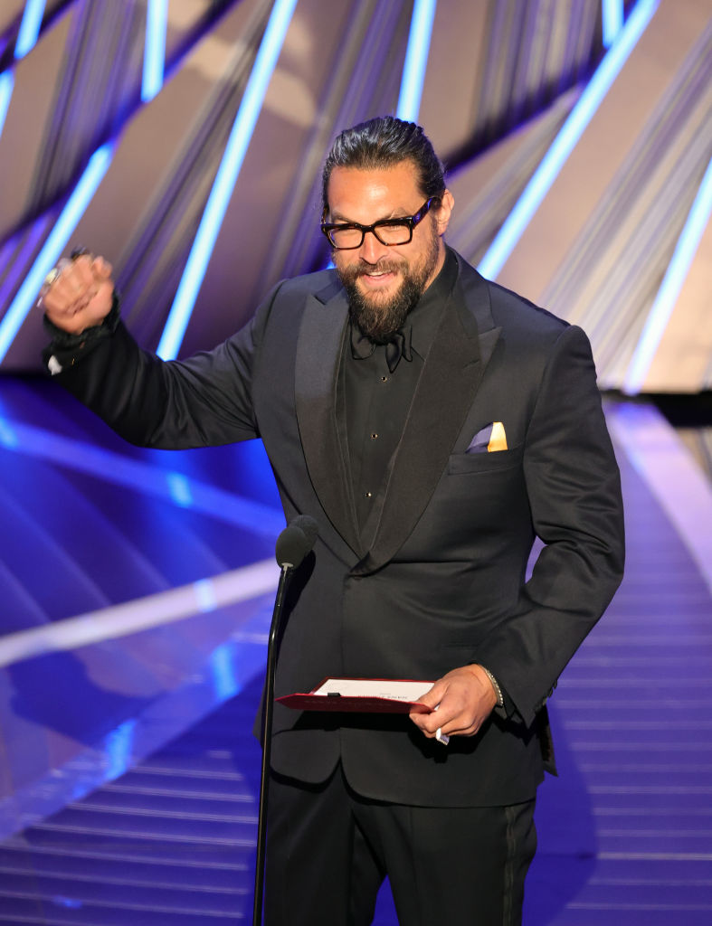 Jason Momoa speaks onstage during the 94th Annual Academy Awards at Dolby Theatre on March 27, 2022 in Hollywood, California. (Photo by Neilson Barnard/Getty Images) (Getty Images—2022 Getty Images)